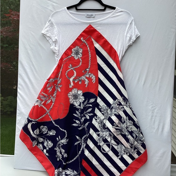 Miss Miss By Valentina t-shirt with kerchief style front - Picture 2 of 4